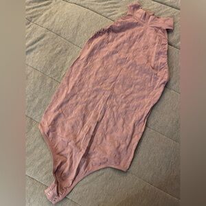 Free people mauve high neck bodysuit xs/sm